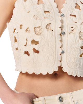 Coralie Floral Cut Out Vest