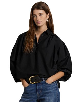 Pleated Cotton Silk Shirt