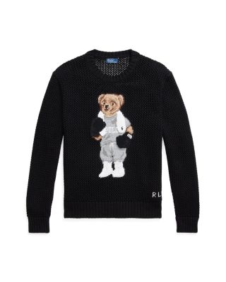 Polo Bear Cotton Crewneck Sweater