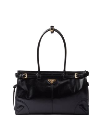 Prada Bonnie Large Convertible Leather Shoulder Handbag