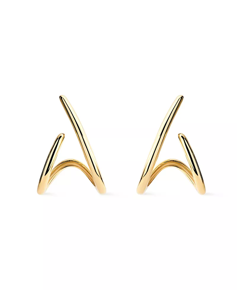Ana Luisa Solid Gold Aurora Huggie Studs