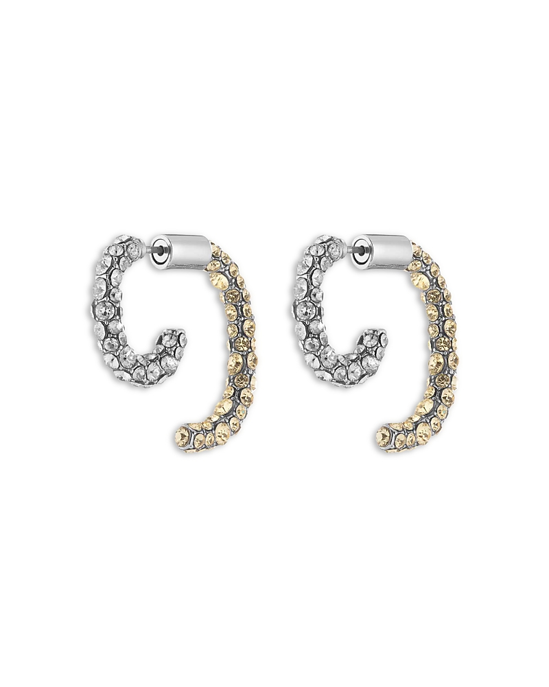 Demarson Luna Pave Front To Back Earrings In Metallic