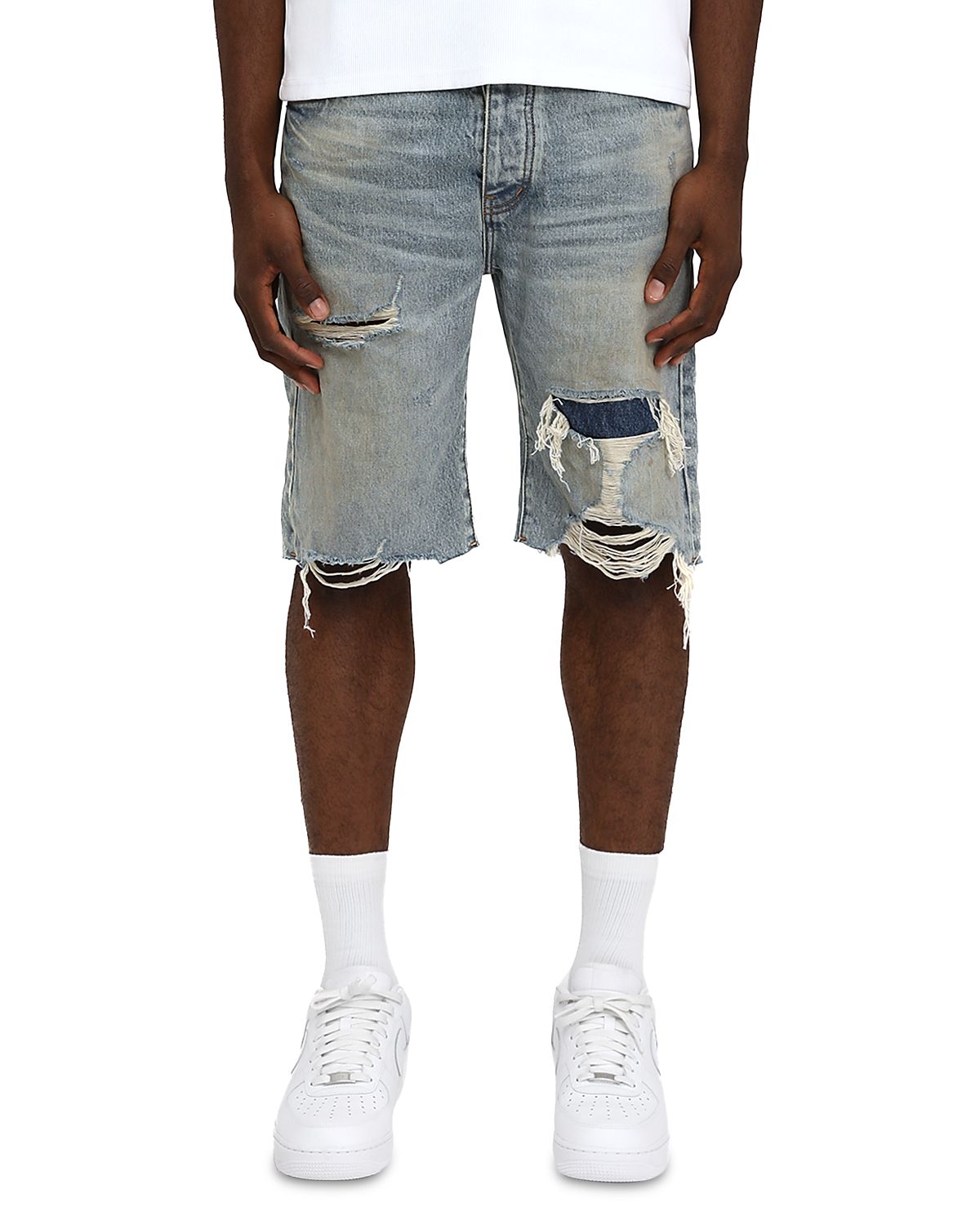 Purple Brand Faros Relaxed Fit Patched Shorts