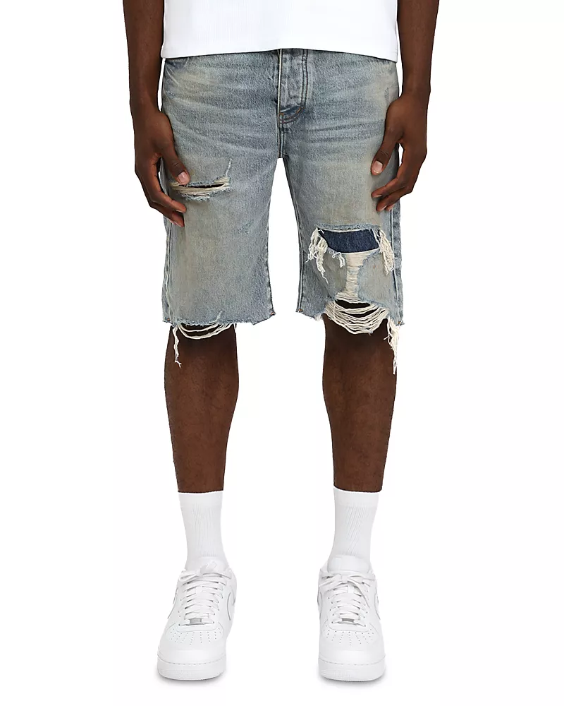 Purple Brand Faros Relaxed Fit Patched Shorts