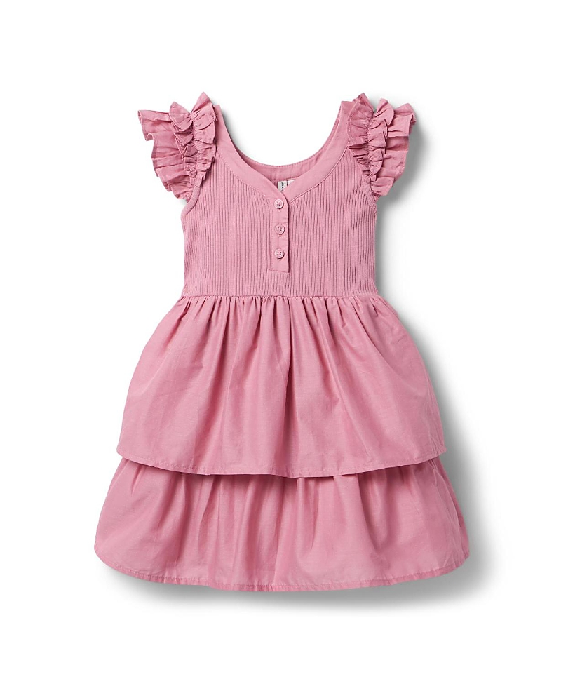 Shop Janie And Jack Girls' The Ribbed Ruffle Dress- Little Kid, Big Kid