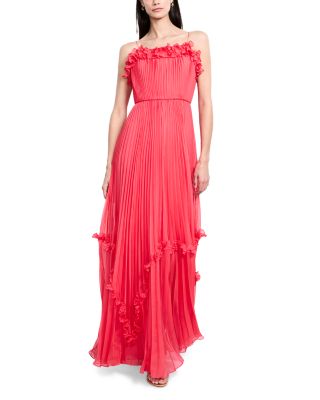 Shirring Ruffle Gown