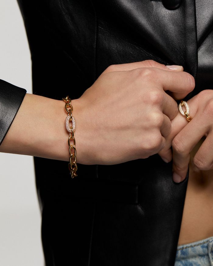Alma Pavé Link Chain Bracelet