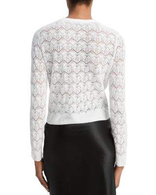 Lace Stitch Cardigan Sweater