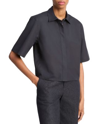 Cropped Poplin Shirt