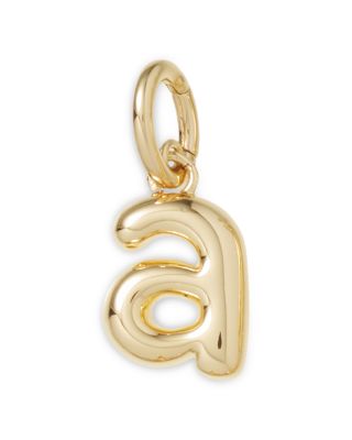 Puffy Initial Double Chain Pendant Necklace, 26"