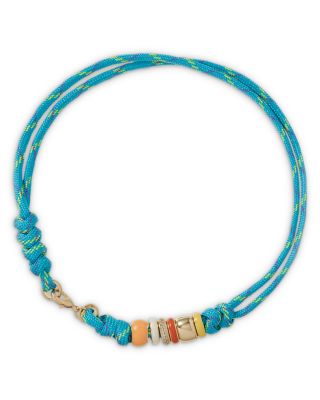 Happy Cord Beaded Necklace, 16"