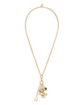 Roxanne Assoulin - Buona Fortuna Multi Charm Pendant Necklace, 19"