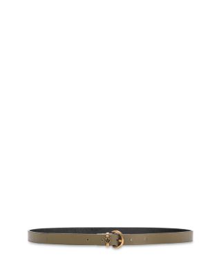 Women's Love Berry H2 Black & Green Leather Reversible Belt