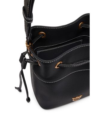 Mini Leather Bucket Bag