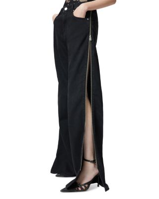 Wanda Wide Leg Jeans in Limo Black
