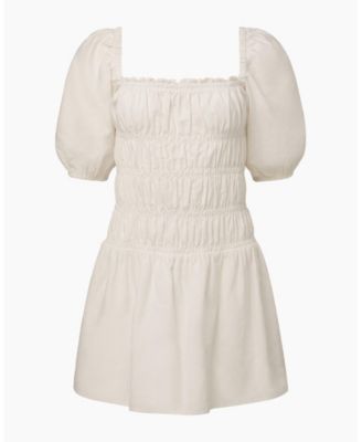 Air Linen Smocked Mini Dress
