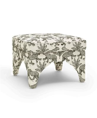 TOV Furniture - Raji Leopard Jacquard Ottoman