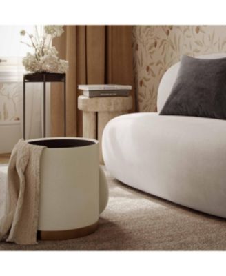 Zoe Chenille Round Storage Ottoman