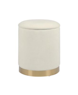  Zoe Round Storage Ottoman