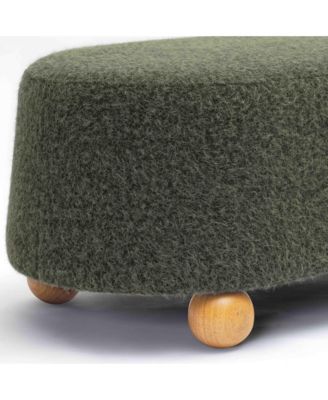 Jaine Loose Faux Mohair Large Ottoman
