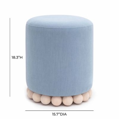 Dex Upcycled Fabric Ottoman