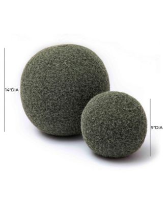Boba Long Faux Mohair 14&amp;quot; Ball Pillow