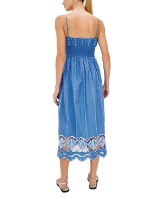 Murano Eyelet Midi Dress