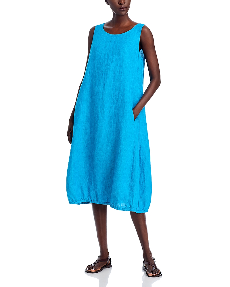 Eileen Fisher Washed Linen Delave Lantern Dress