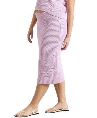 the Delphine Maternity Cotton Pointelle Skirt