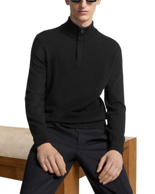 Oasi Cashmere Zip Mock Neck Sweater