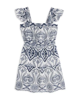AQUA - Girls' Embroidered Dress, Little Kid, Big Kid - Exclusive