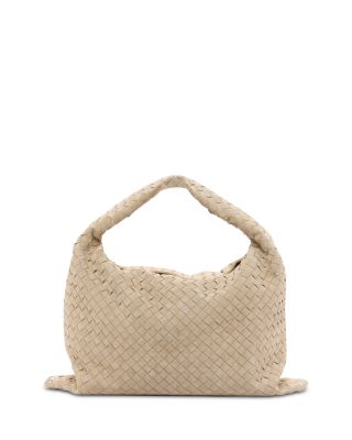 Large Hop Intrecciato Suede Shoulder Bag