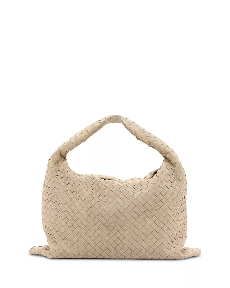 Bottega Veneta Large Hop Intrecciato Leather Shoulder Bag