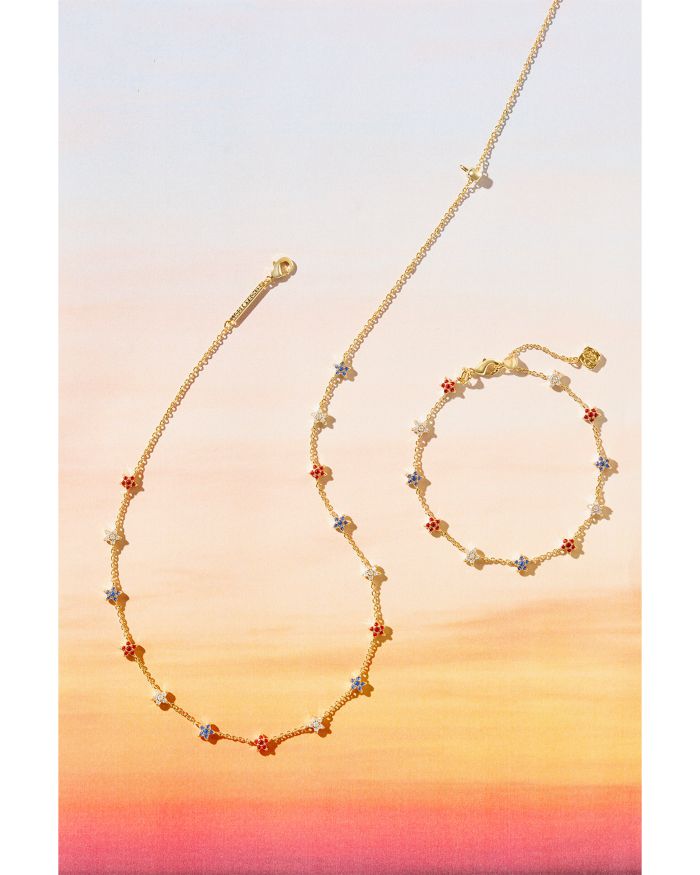 Sierra Star Crystal Strand Necklace, 19"