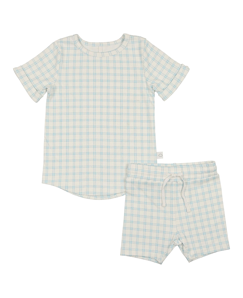 Pouf Baby Boys' Grid Short And T-shirt Set - Baby