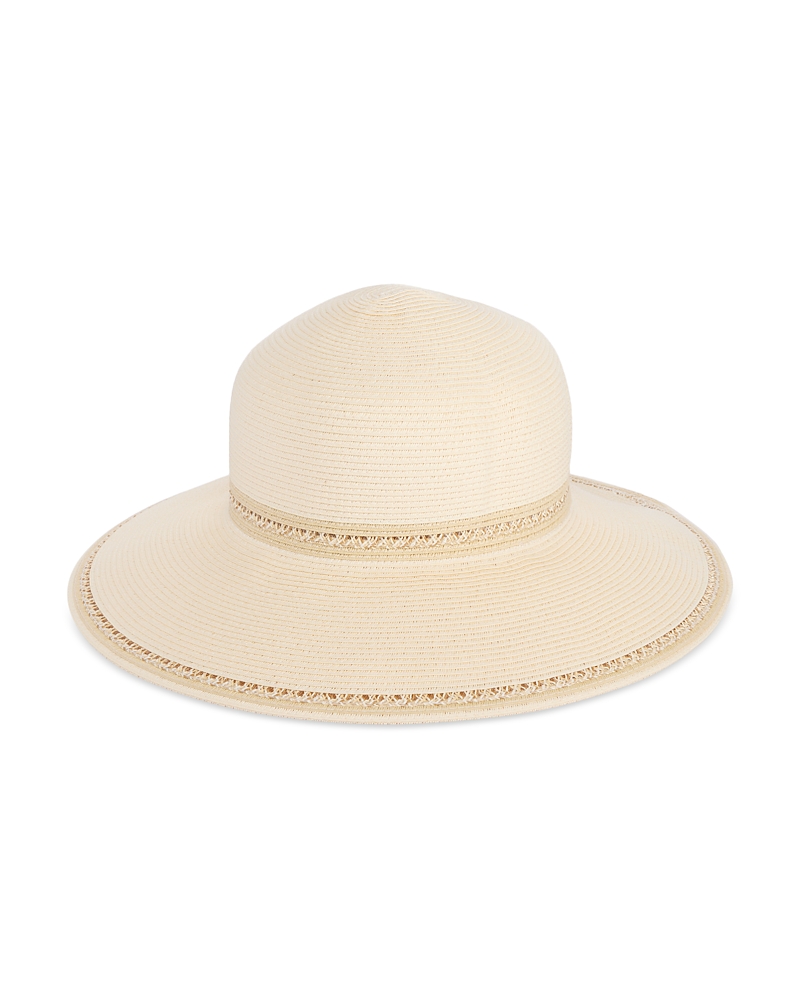 Fraas Woven Trim Wide Brim Sun Hat