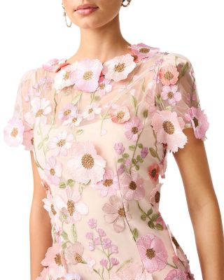 Elle Appliqu&amp;eacute; Mini Dress