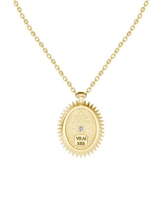 Inner Light Medallion in 14K Yellow Gold, 0.10ctw Brilliant Round Lab Grown Diamond