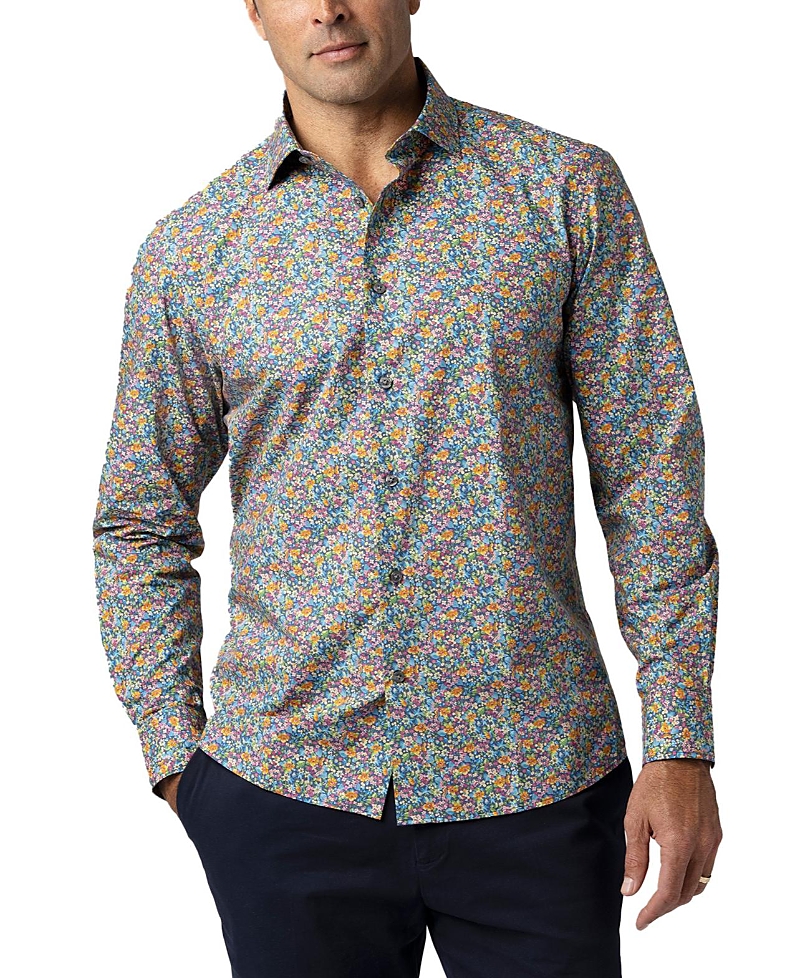 Robert Talbott Reynolds Spring Floral Print Contemporary Fit Shirt