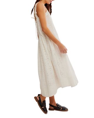 knee length dresses for ladies Mia Midi Dress in Eyelet French Blue Eyelet / Xs main image 1