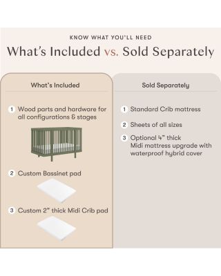 Pogo 8 in 1 Convertible Crib with All Stages Conversion Kits