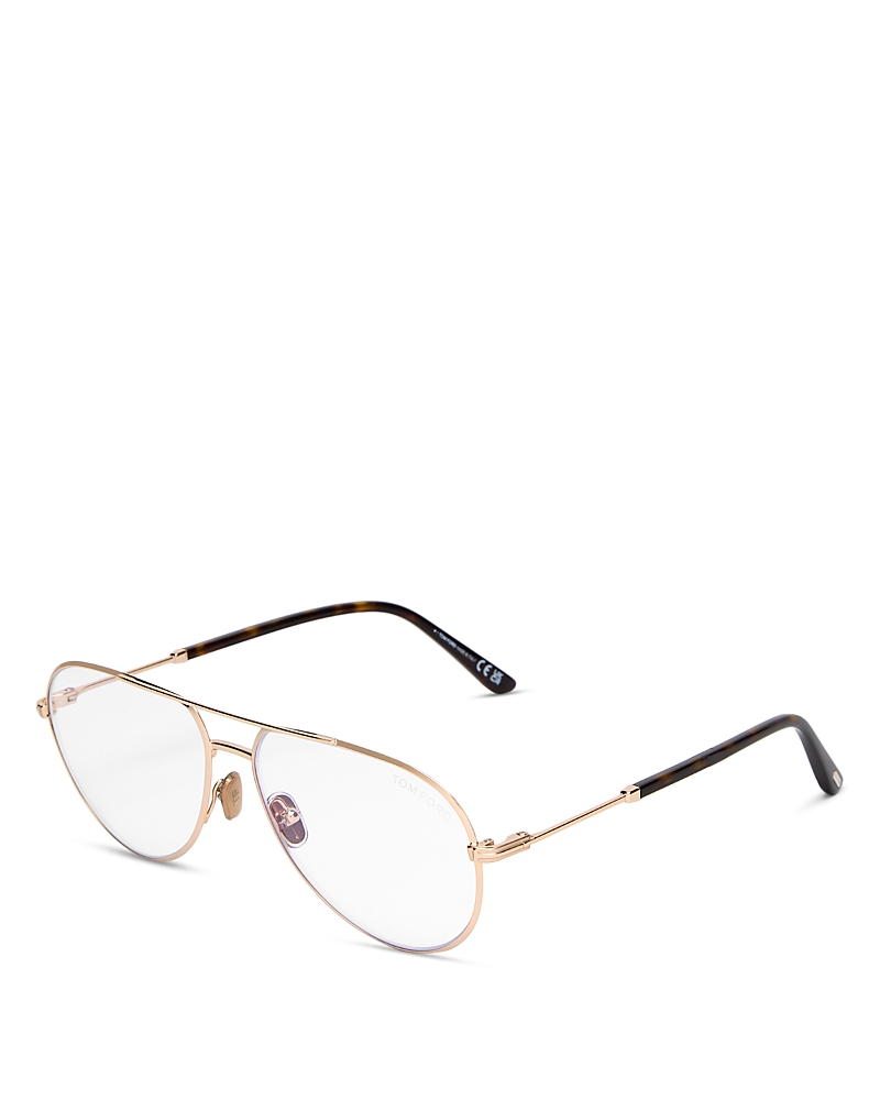 Tom Ford Aviator Blue Light Glasses, 57mm