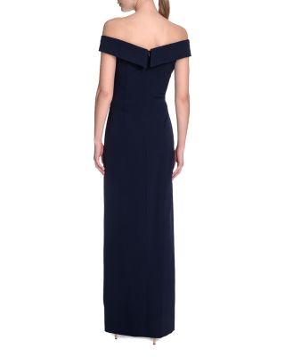 Portrait Off-the-Shoulder Drape Gown
