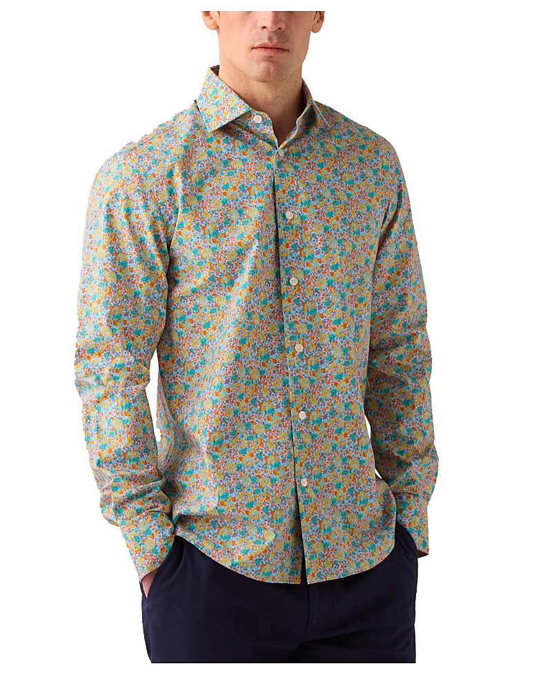 Robert Talbott Reynolds Spring Floral Print Contemportary Fit Shirt