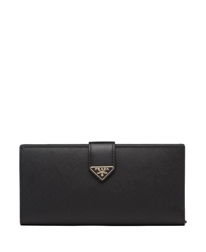Large Saffiano and Smooth Leather Wallet