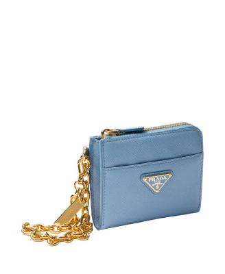 Small Saffiano Leather Zipper Wallet