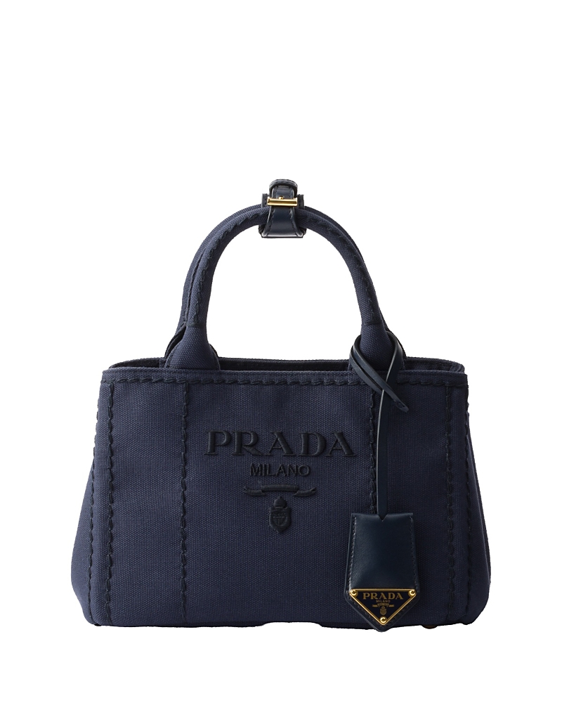 Shop Prada Jardiniere Cotton Canvas Mini Handbag