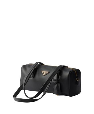 Medium Leather Top-Handle Bag with Padlock