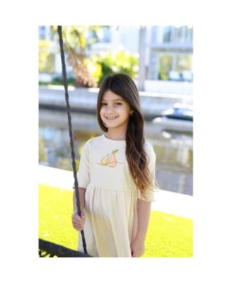 Baby Girls' Pear Graphic 3/4 Sleeve Dress - Little Kid, Big Kid