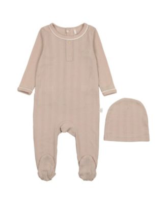 Pouf Baby - Unisex Ribbed Grandpa Footie with Hat - Baby